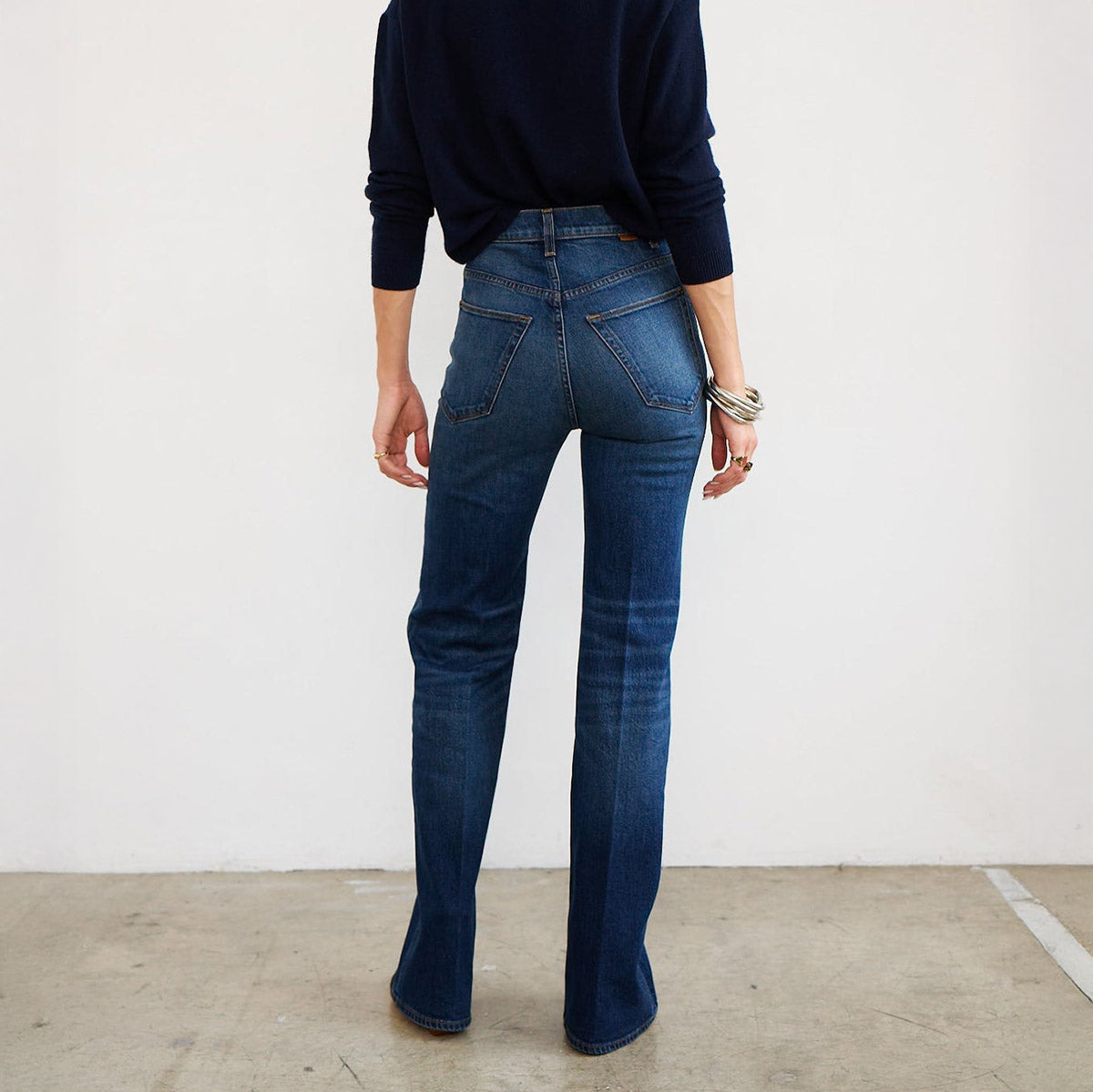 The Crease Jean in Distressed Dark