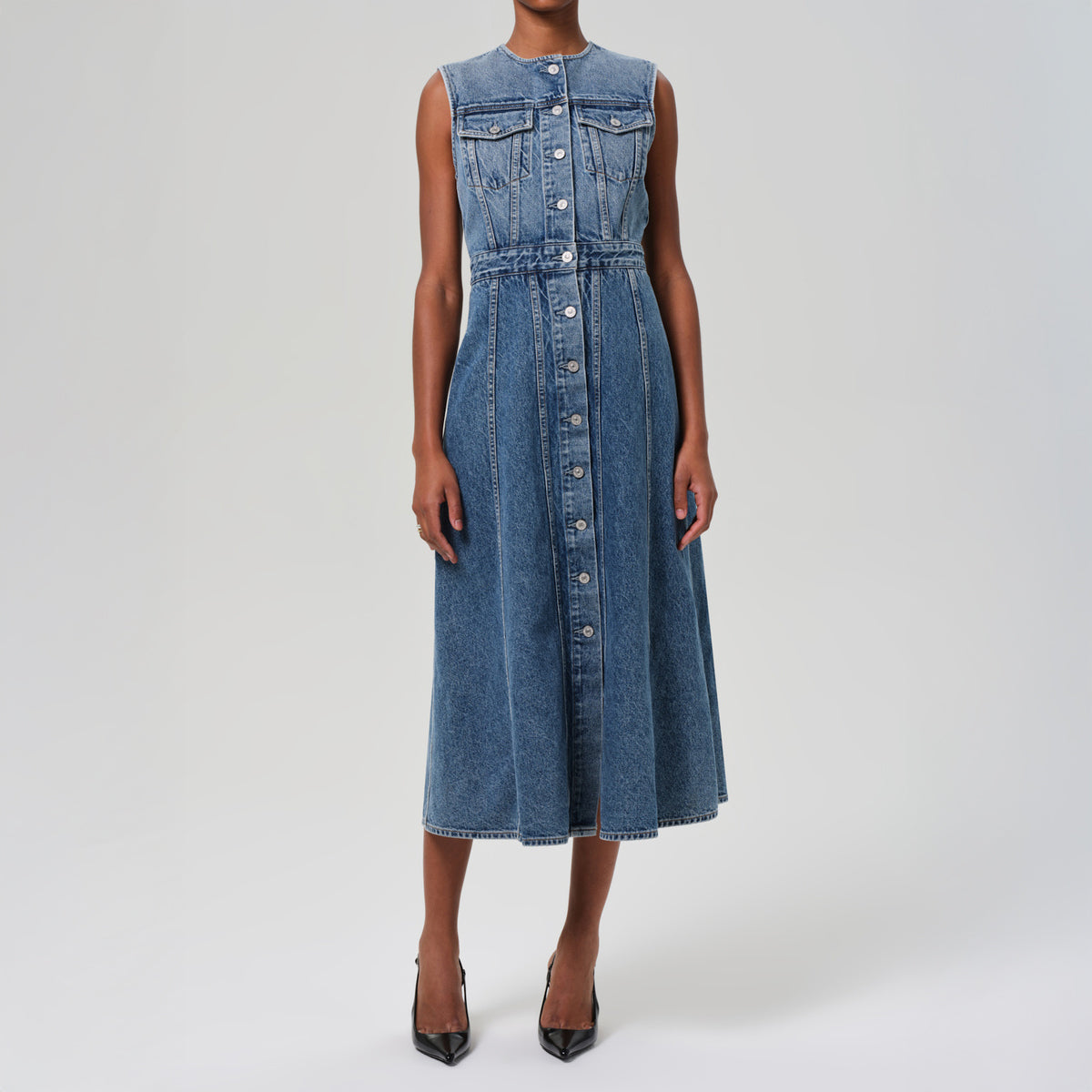 Idalene Denim Dress in Terrace