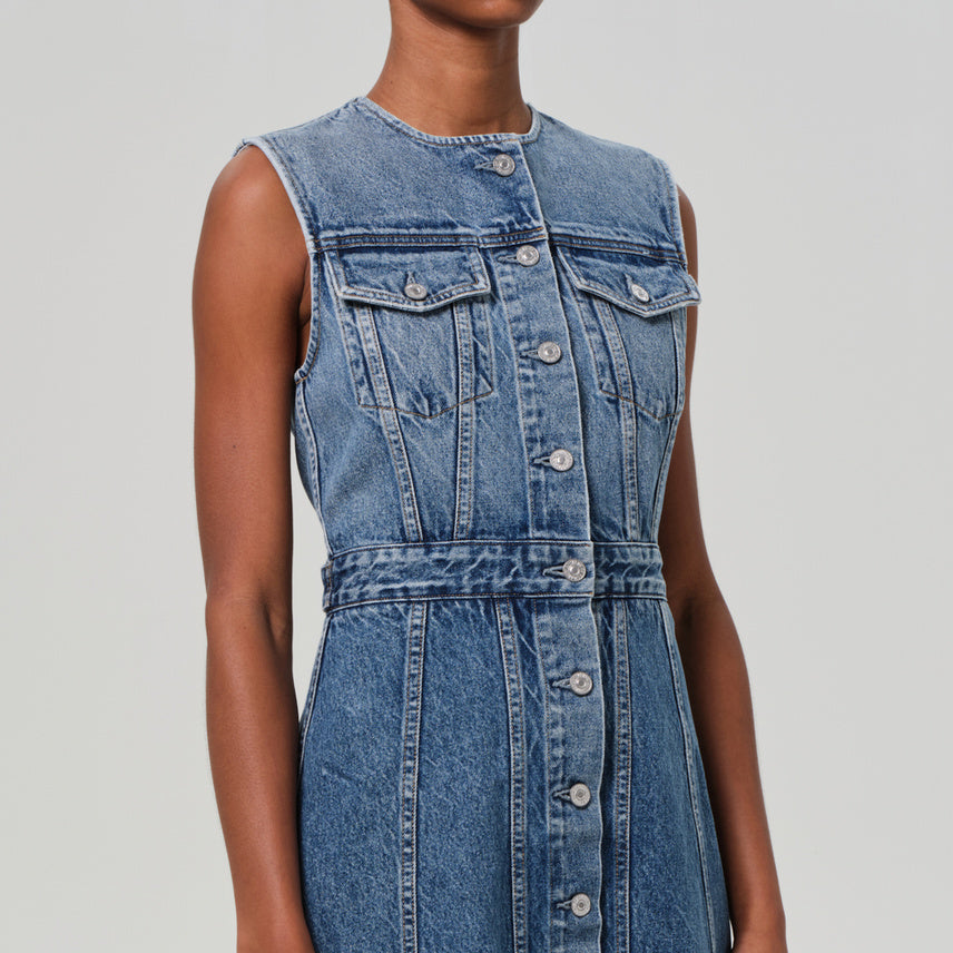 Idalene Denim Dress in Terrace