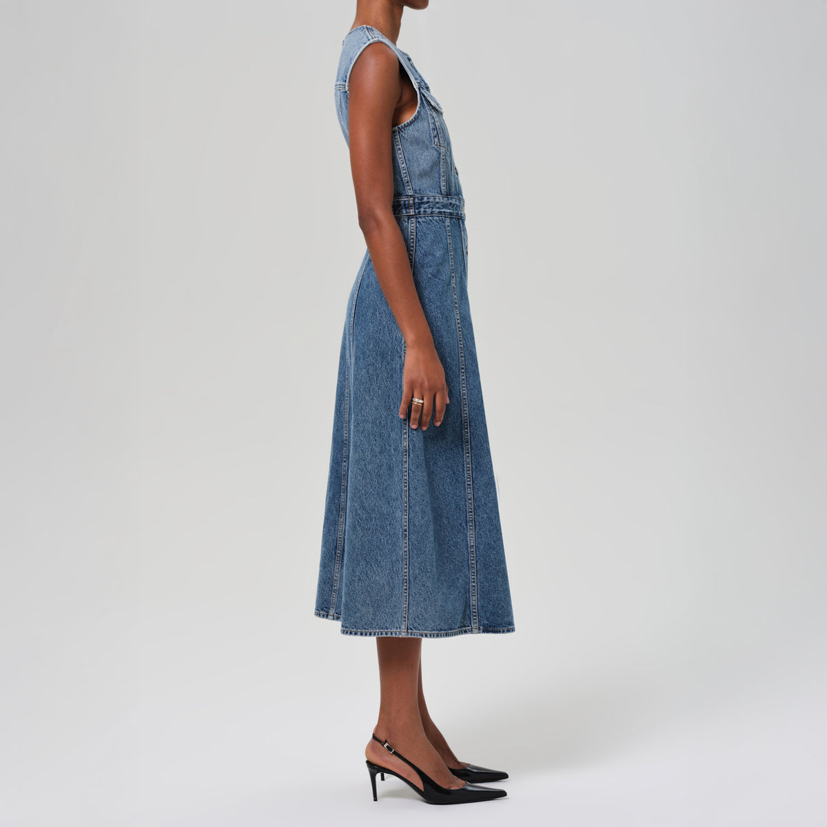 Idalene Denim Dress in Terrace