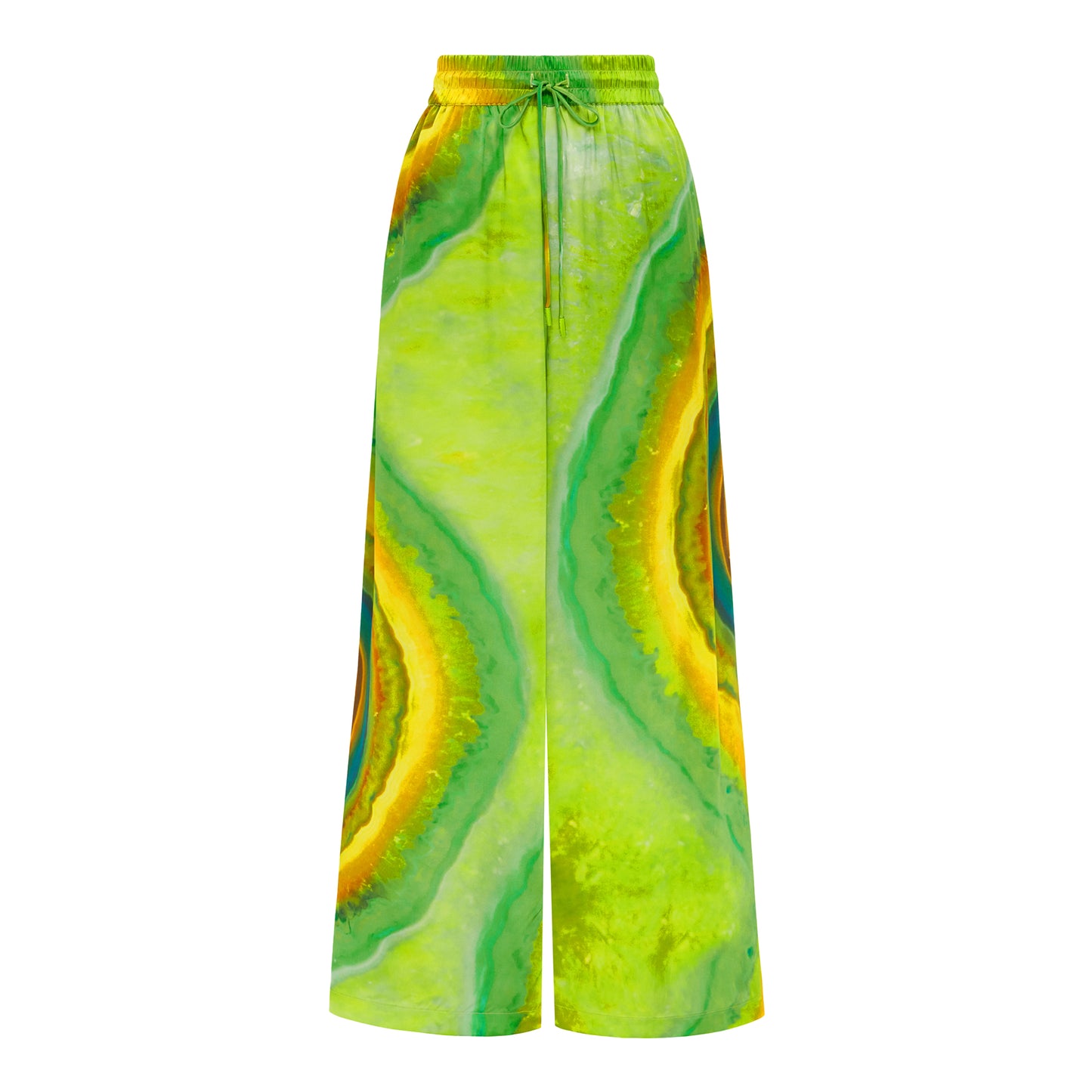 Iris Silk Pant in Green