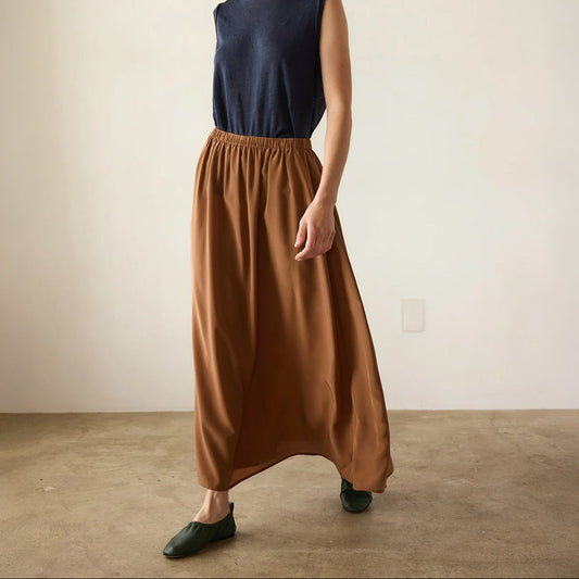 Midi Swing Skirt in Clay