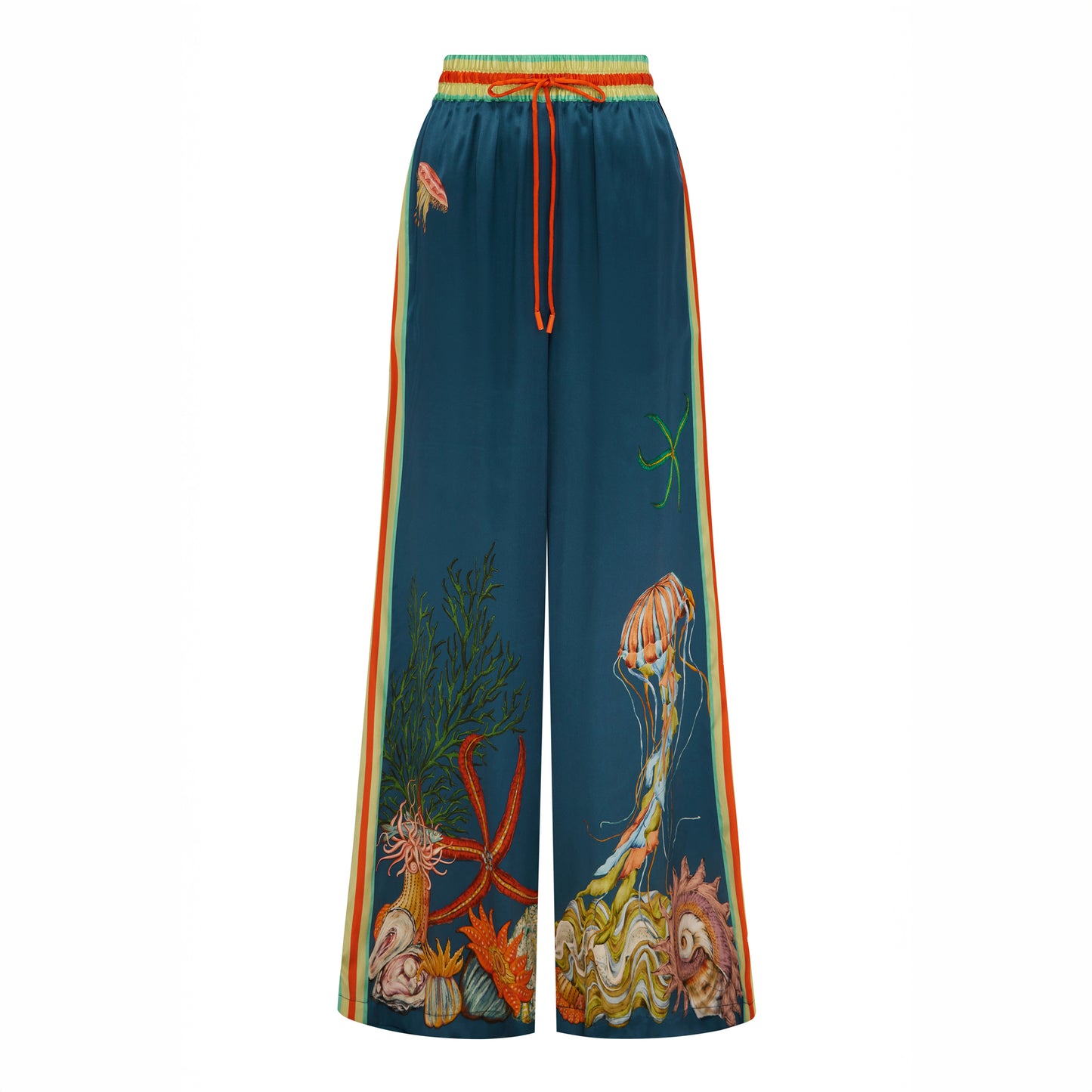 Dorian Silk Pant in Navy