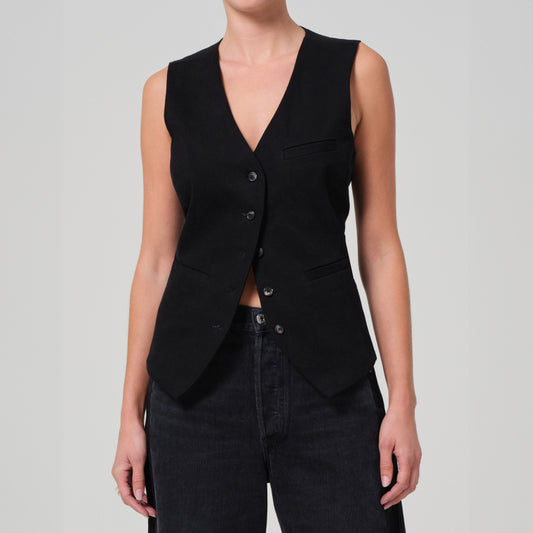 Jasmin Tailored Vest in Black