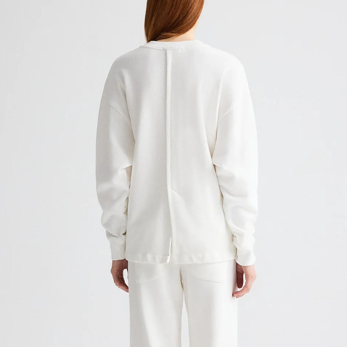 V-Neck Sweatshirt in White