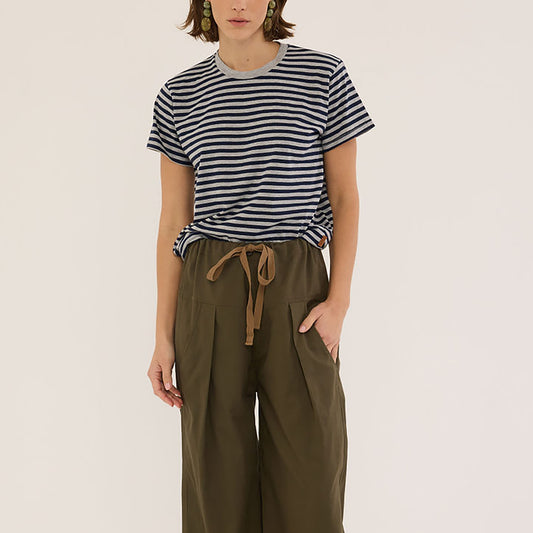 Stripe Chameleon Tee in Navy/Heather