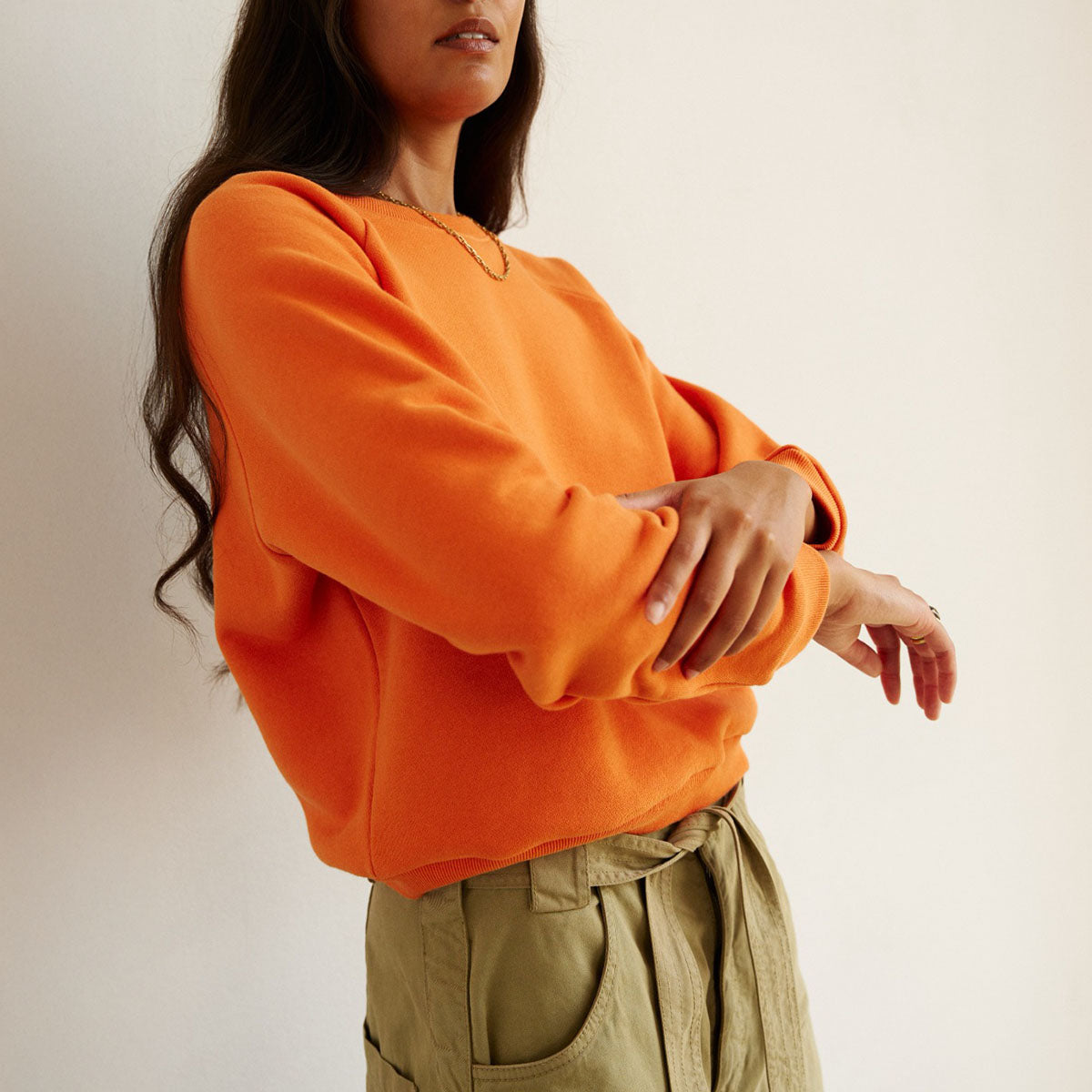 The Daily Sweatshirt in Orange