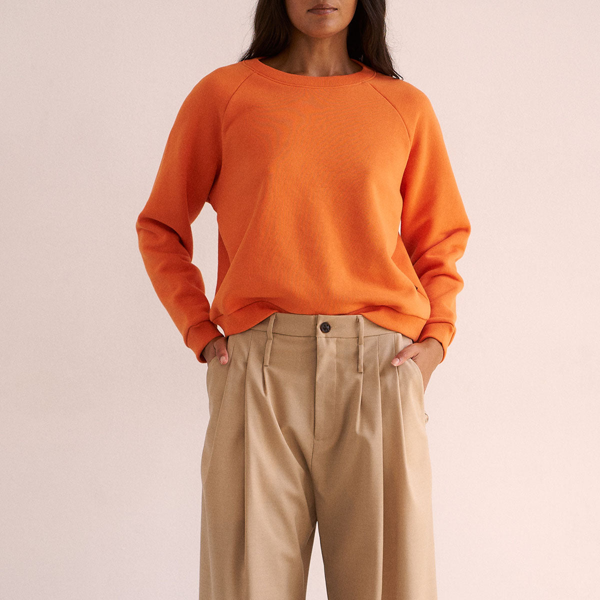 The Daily Sweatshirt in Orange