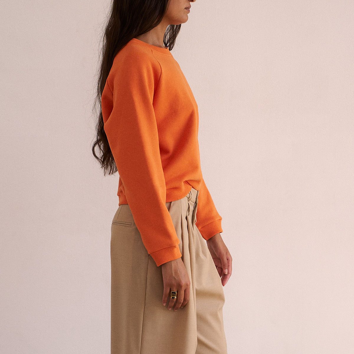 The Daily Sweatshirt in Orange