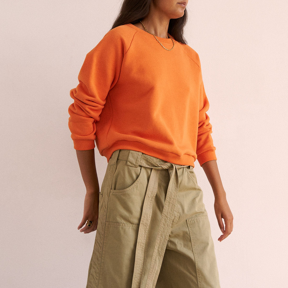 The Daily Sweatshirt in Orange