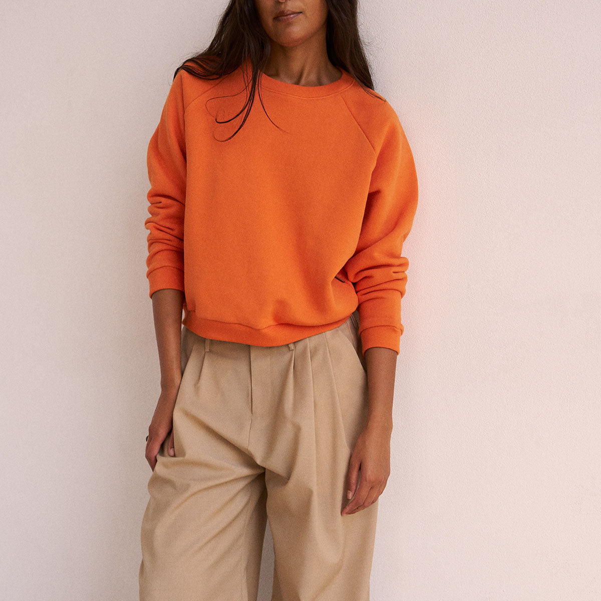 The Daily Sweatshirt in Orange