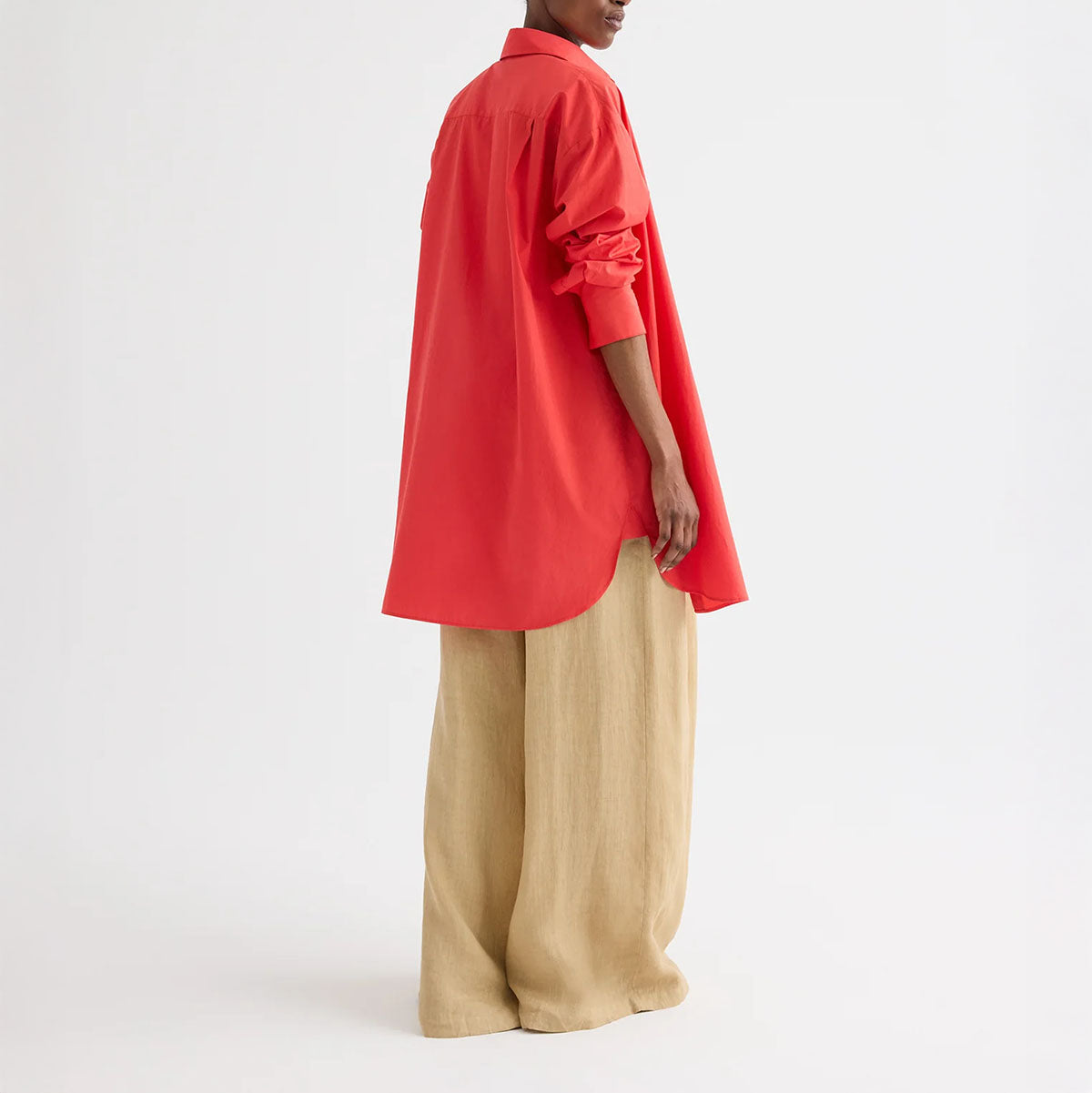 Big Joe Shirt Dress in Tomato