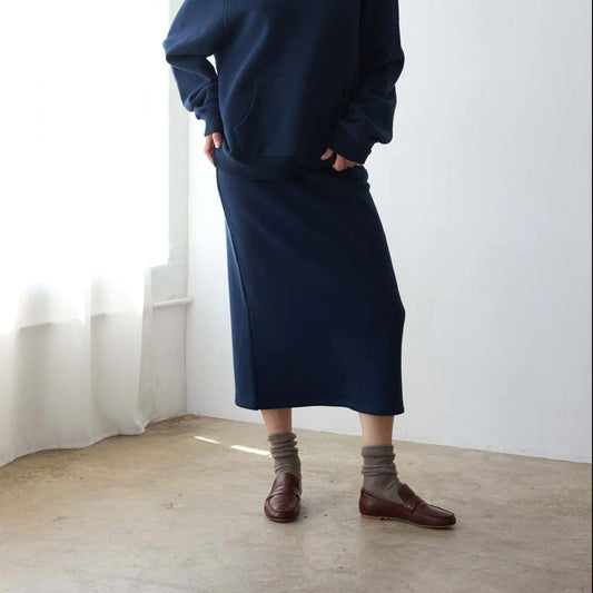 Sweatshirt Skirt in Navy