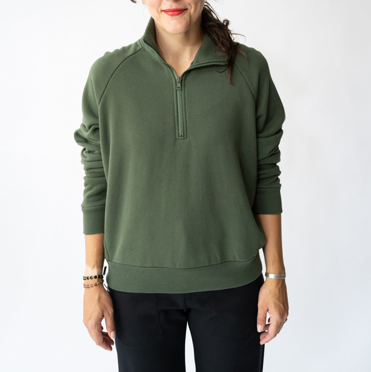 The Quarter Zip in Pine