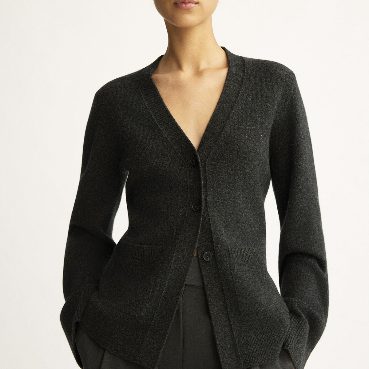 Bleeker Cardigan in Charcoal