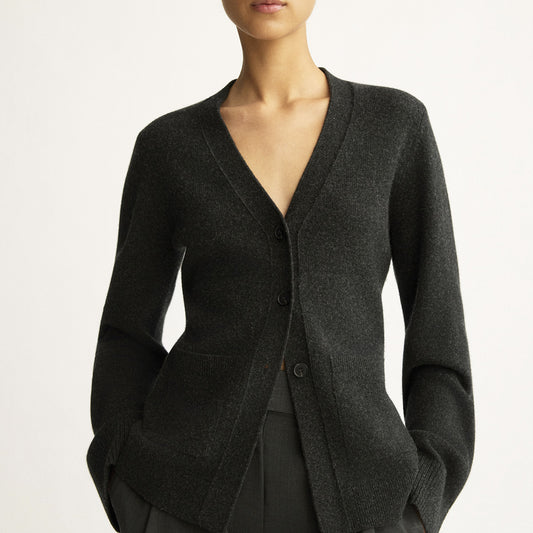 Bleeker Cardigan in Charcoal