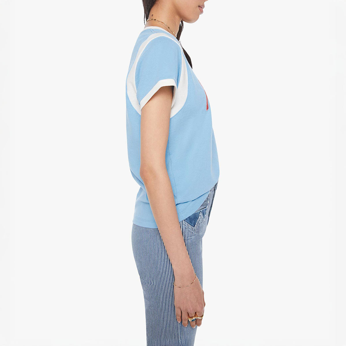 Boxy Goodie Inset Tee in Mother Script