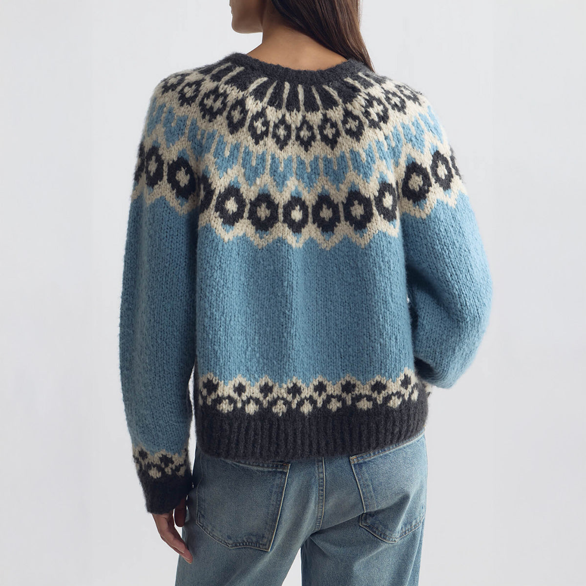 Isaline Sweater in Iceberg Blue Fair Isle