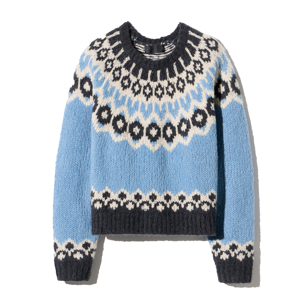 Isaline Sweater in Iceberg Blue Fair Isle