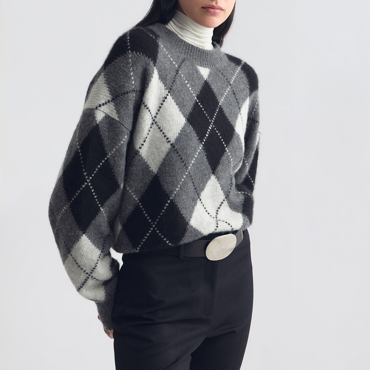 Feron Sweater in Grey and Ivory