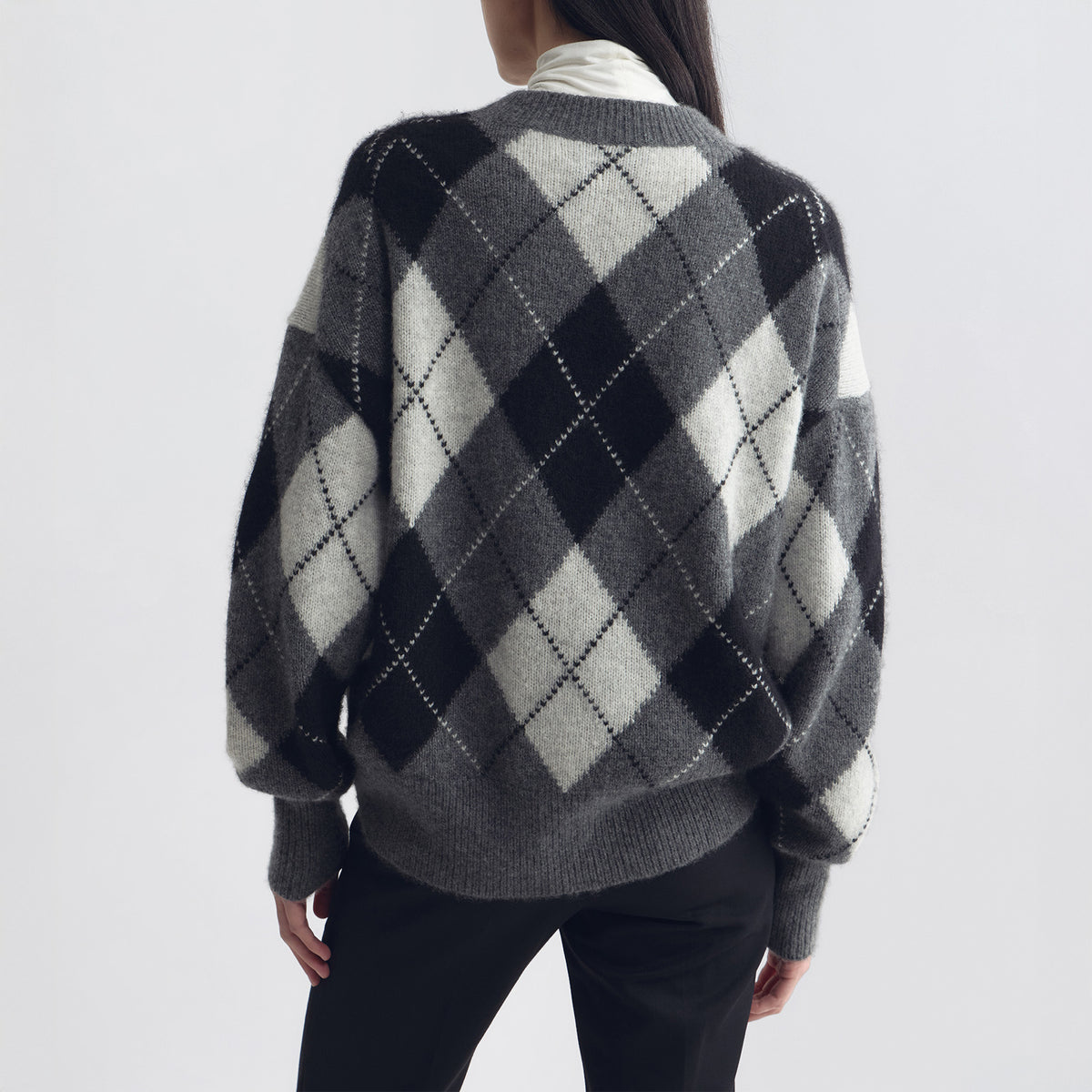Feron Sweater in Grey and Ivory