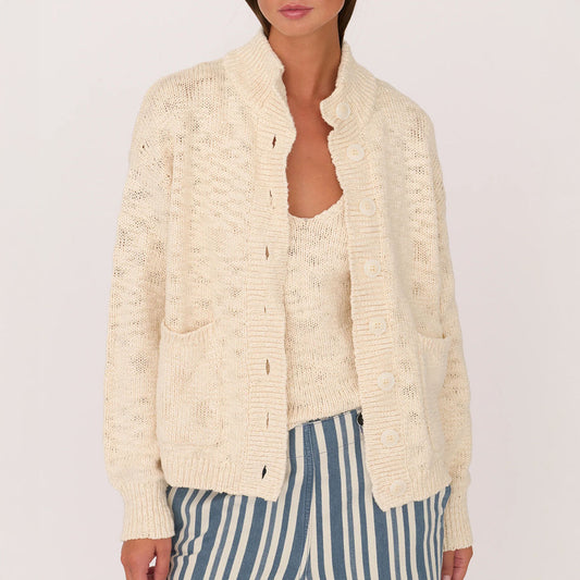 Cardigan Sweater in Ivory