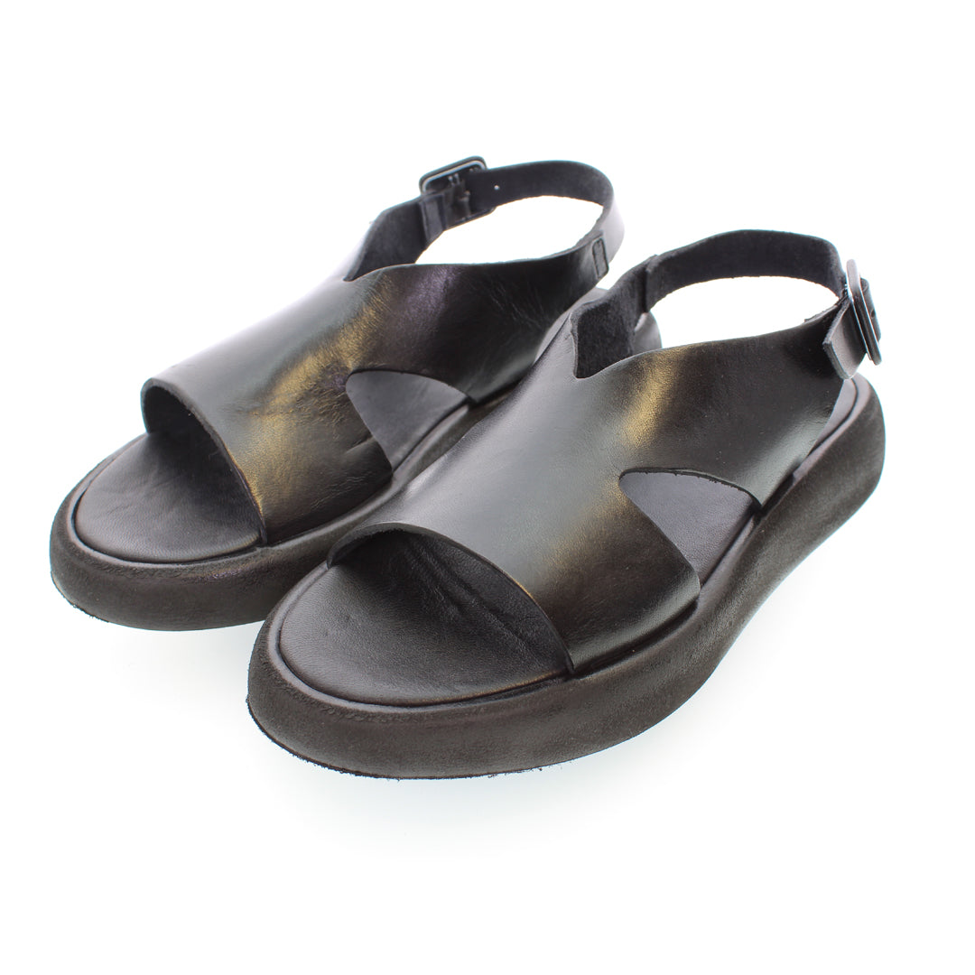 India Platform Sandal in Black