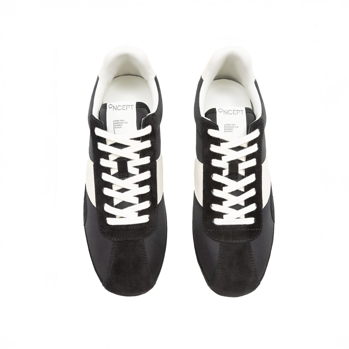 Rennes Sneaker in Black featuring premium Italian suede upper and rubber outsole.