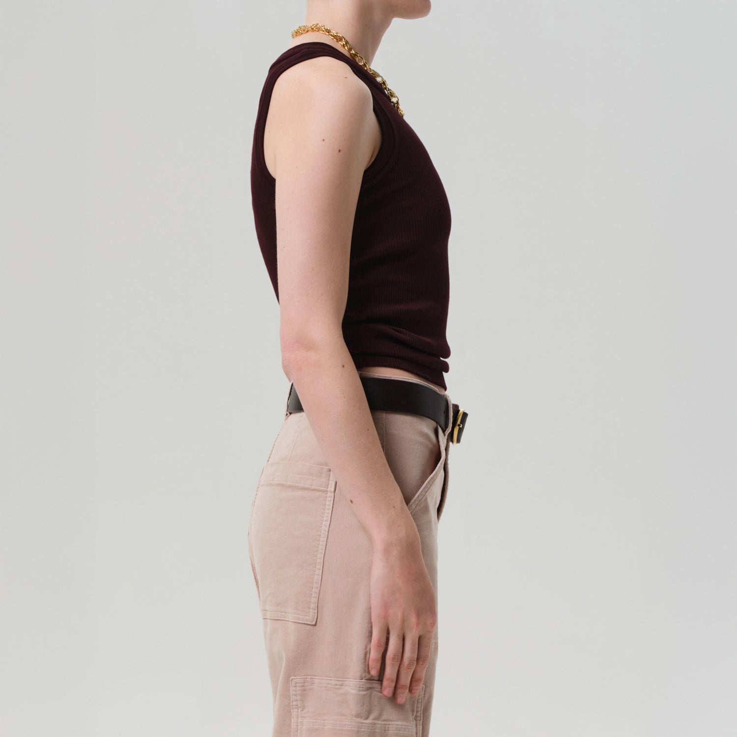Isabel Rib Tank in Mahogany