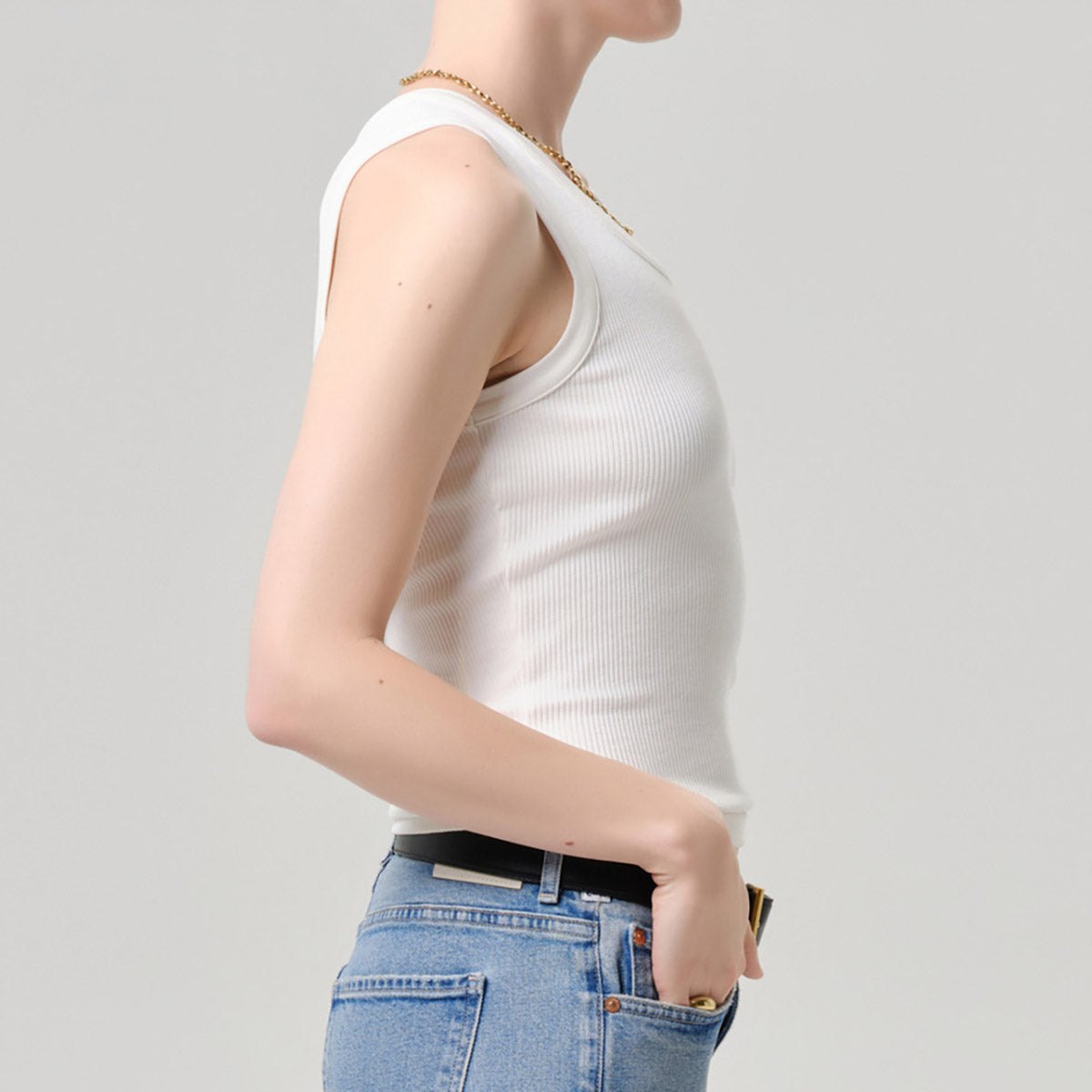 Isabel Rib Tank in Pashmina