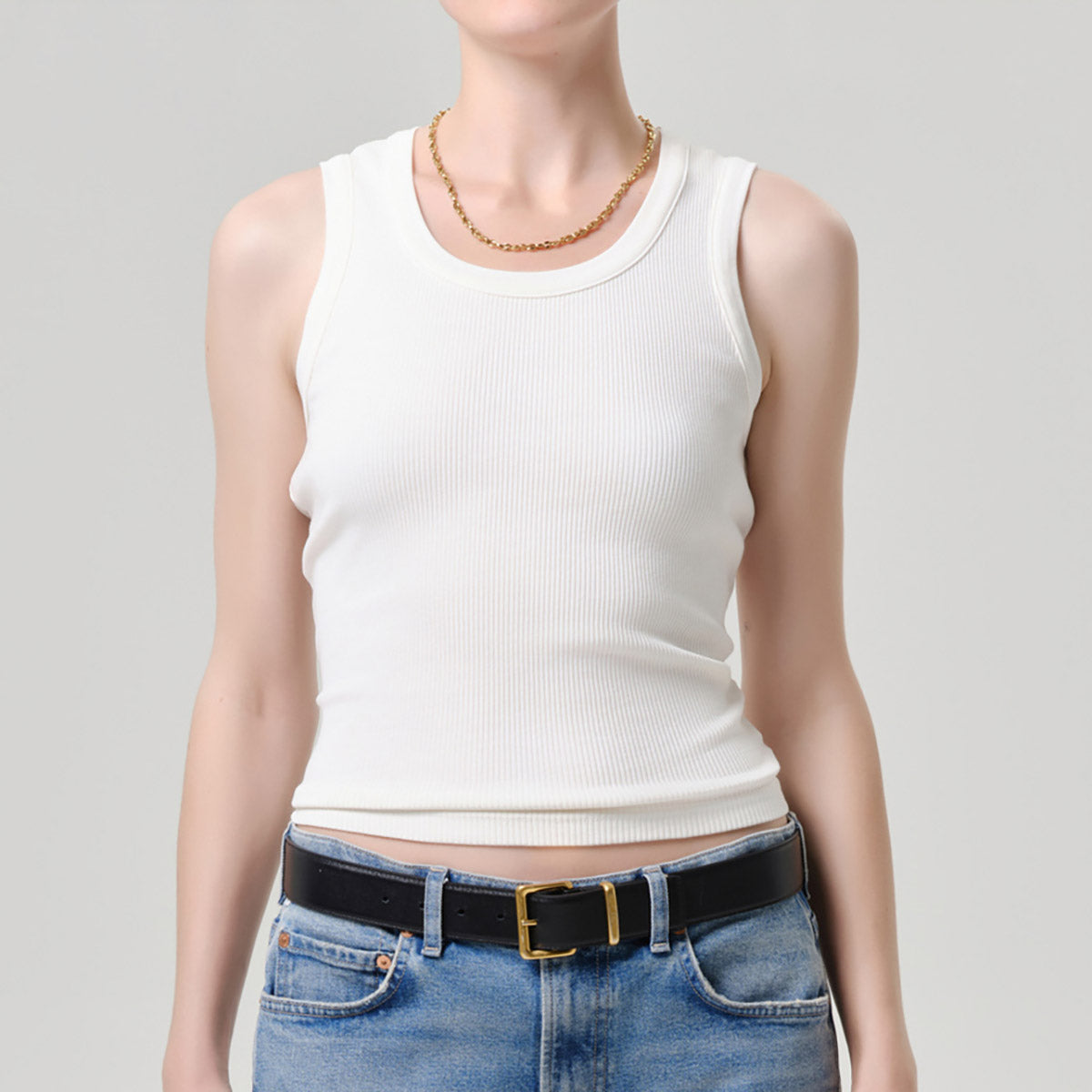 Isabel Rib Tank in Pashmina