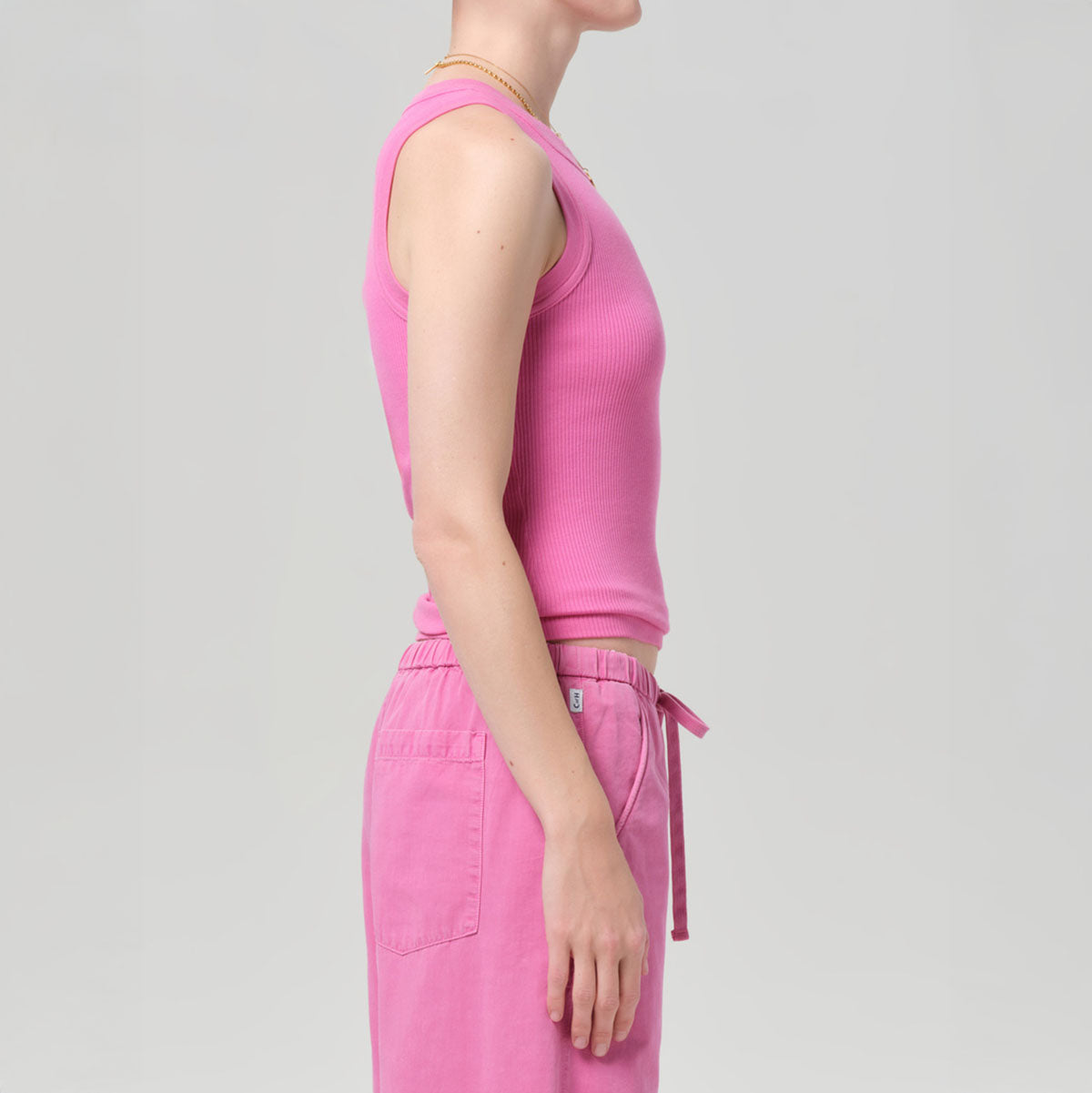 Isabel Rib Tank in Raspberry