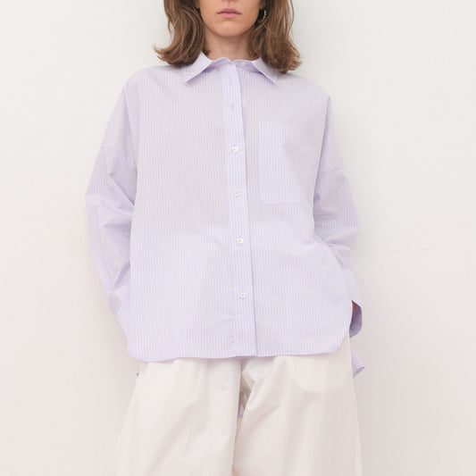 Brady Shirt in Lavender Stripe