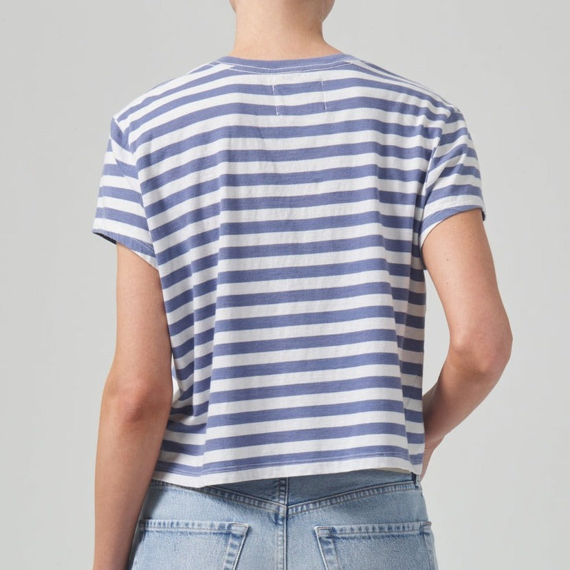 Kyle Short Sleeve Tee in Adobe Stripe