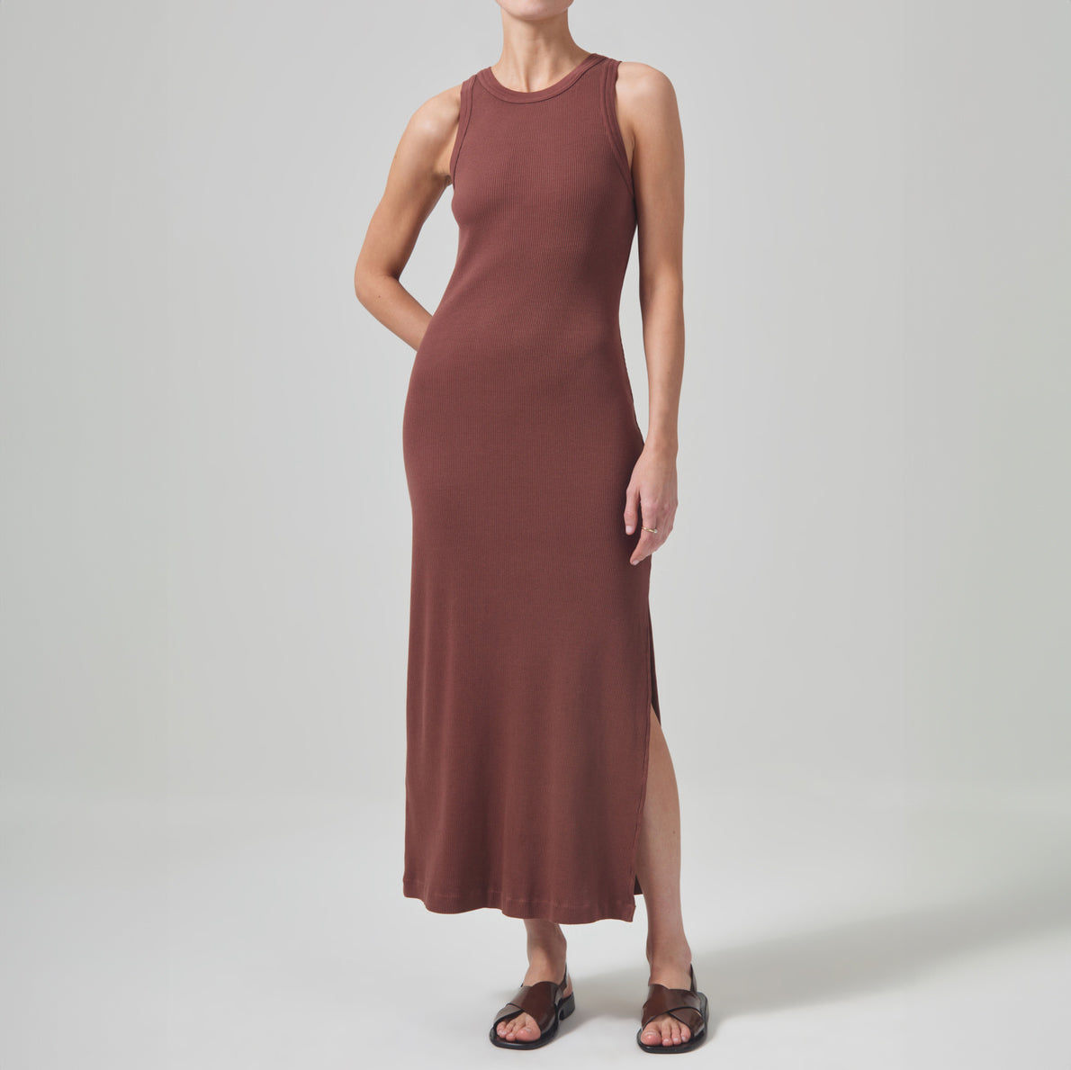 Isabel Tank Dress in Mink