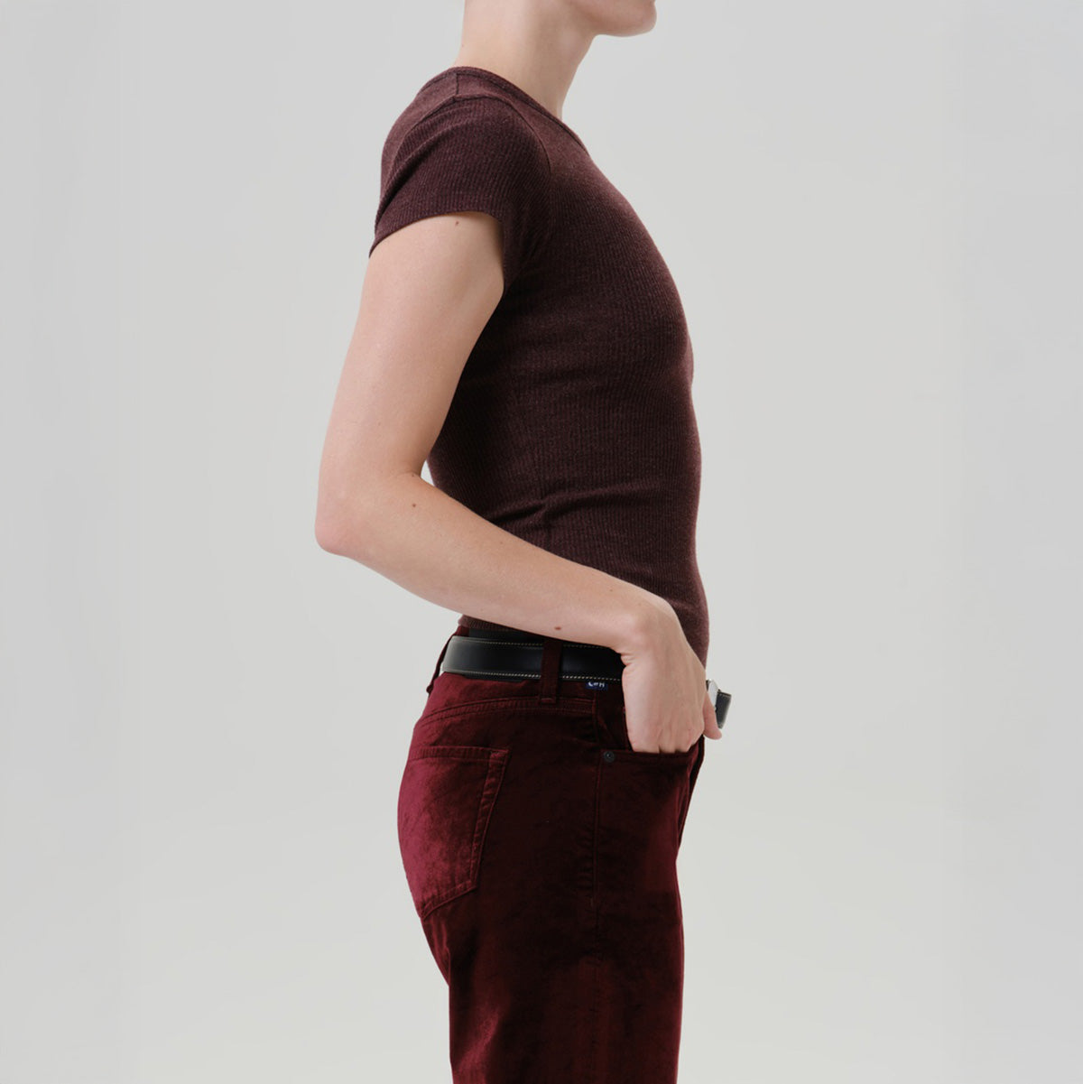 Nello Tee in Heathered Mahogany