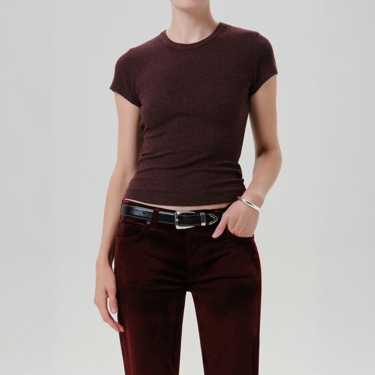 Nello Tee in Heathered Mahogany
