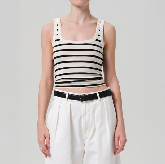 Faye Tank in Midnight Stripe