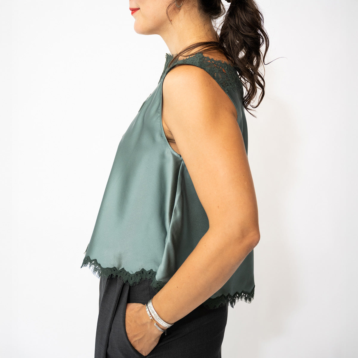 Valerina Top in Dulac Green