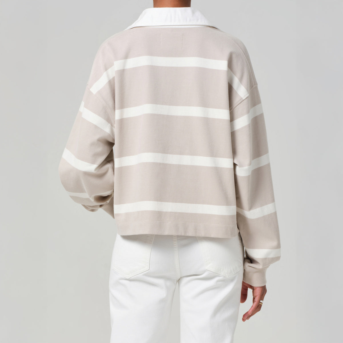 Aris Rugby Pullover in Sandatlas Stripe