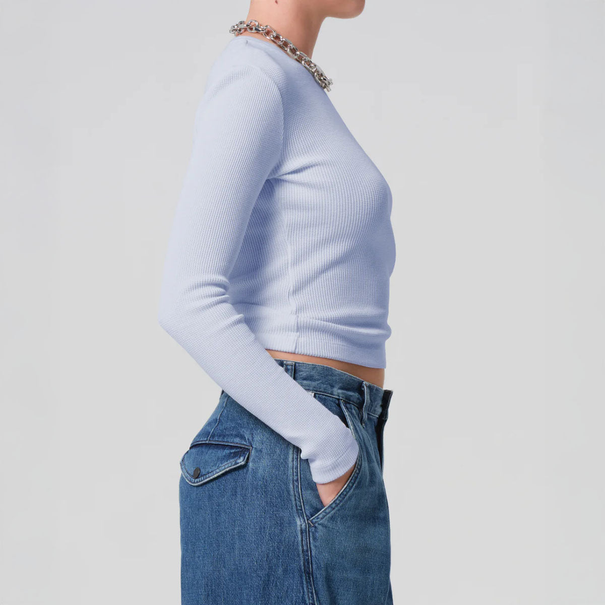 Pilar Crewneck in Periwinkle