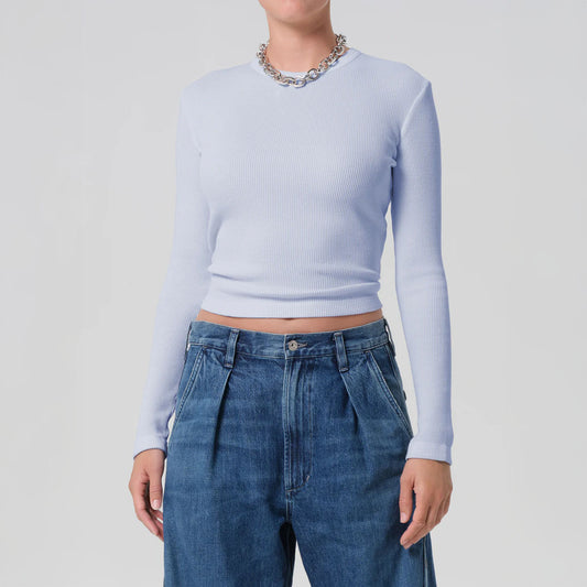 Pilar Crewneck in Periwinkle