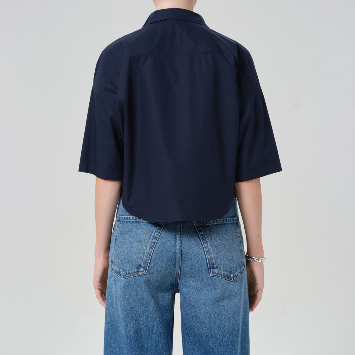 Frances Button Up in Navy and Cobalt