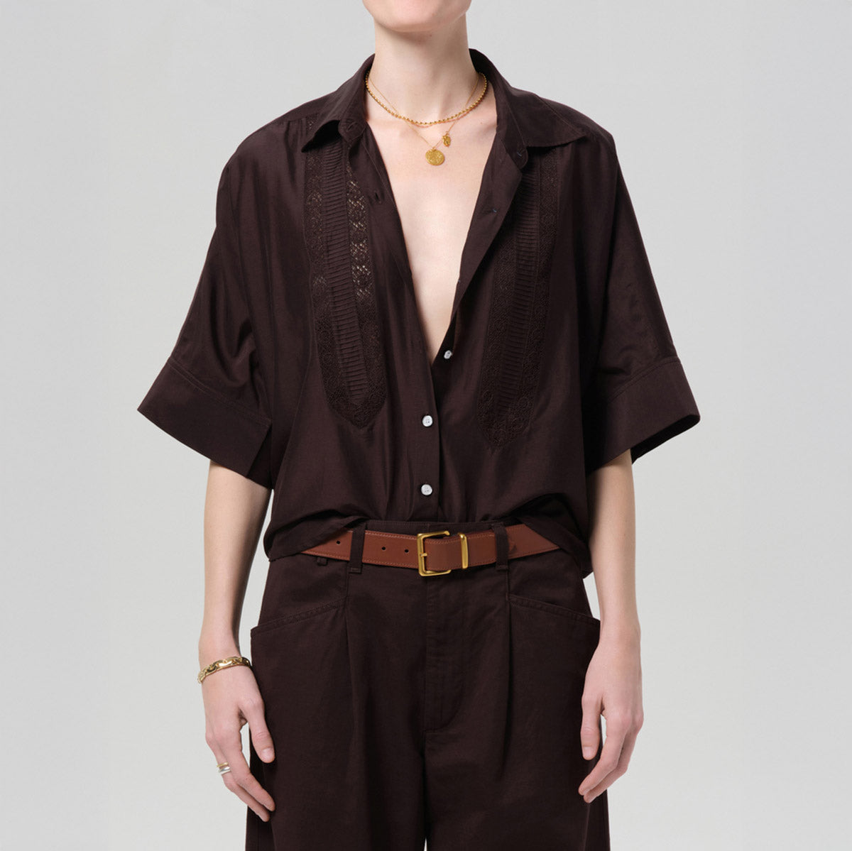 Claire Shirt in Chocolate