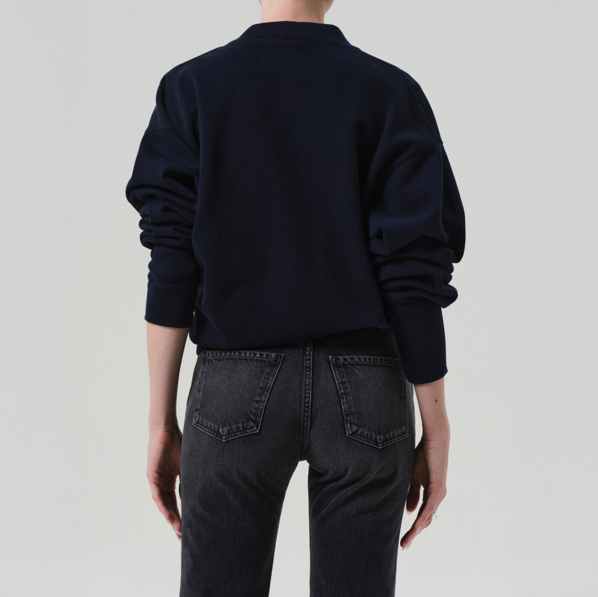 Fleece Cardigan in Navy