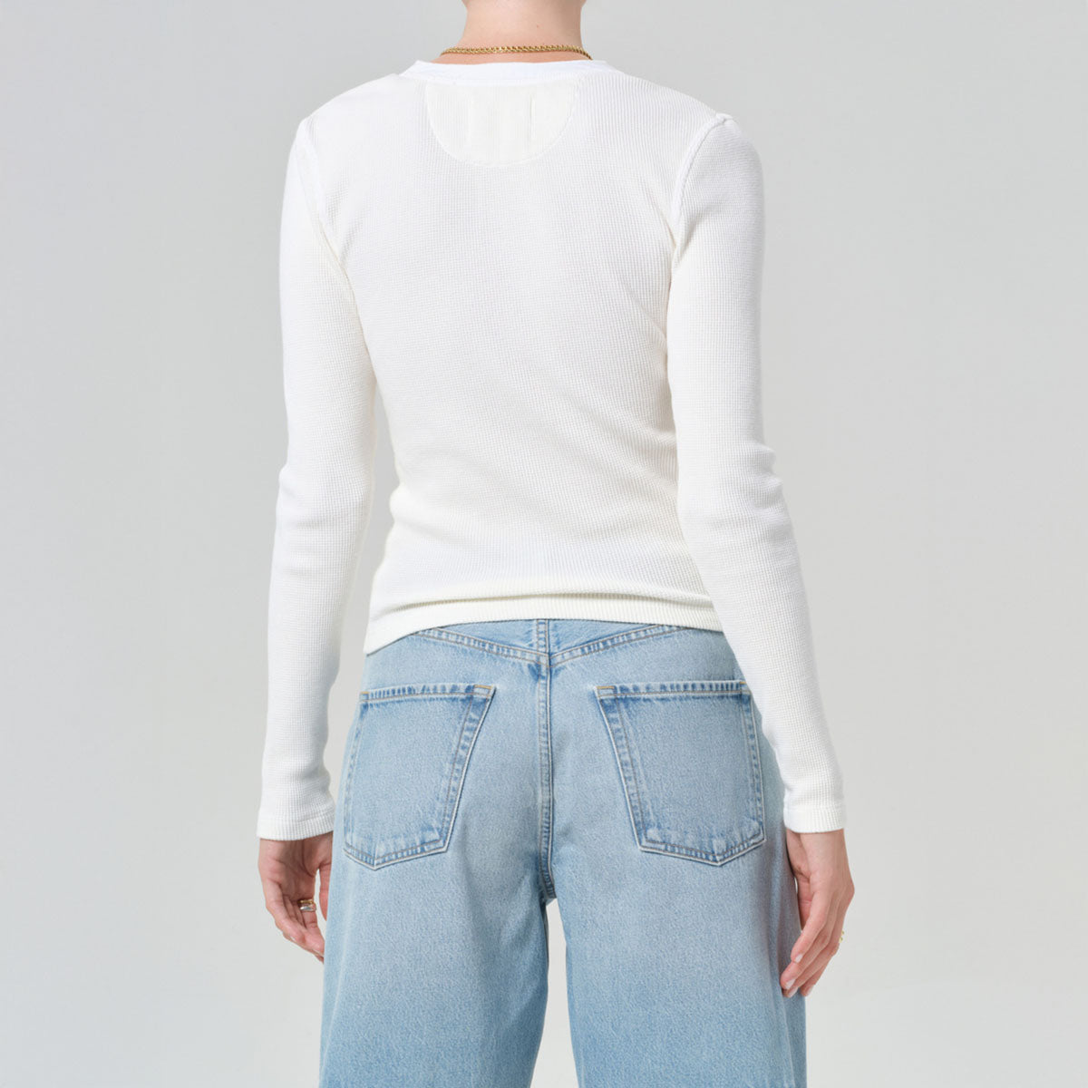 Drea Waffle Henley in Pashmina
