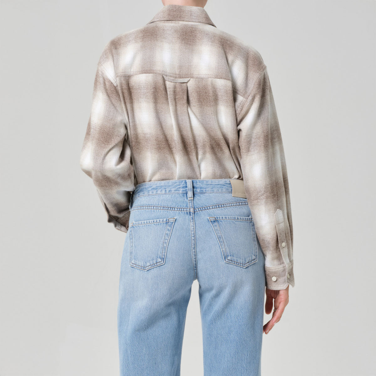 Kota Long Button Up in Schiffer Plaid