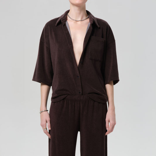 Francis Knit Shirt in Chocolate