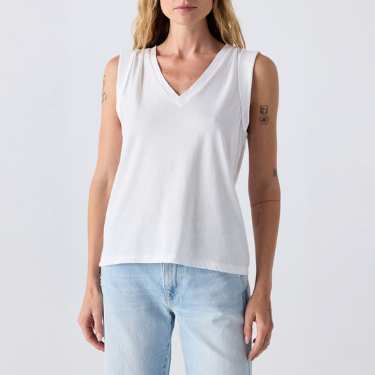 Dona Sleeveless Tee in White