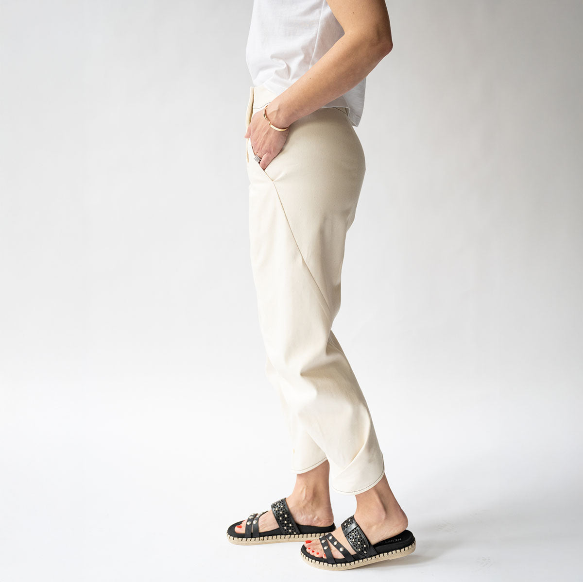 Takeo Pant in Ecru